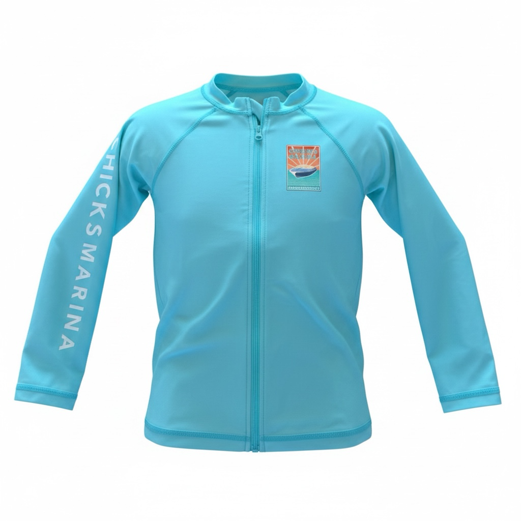 Youth UV Skins Full-Zip Rash Guard – UPF 50+ Quick-Dry Sun Protection