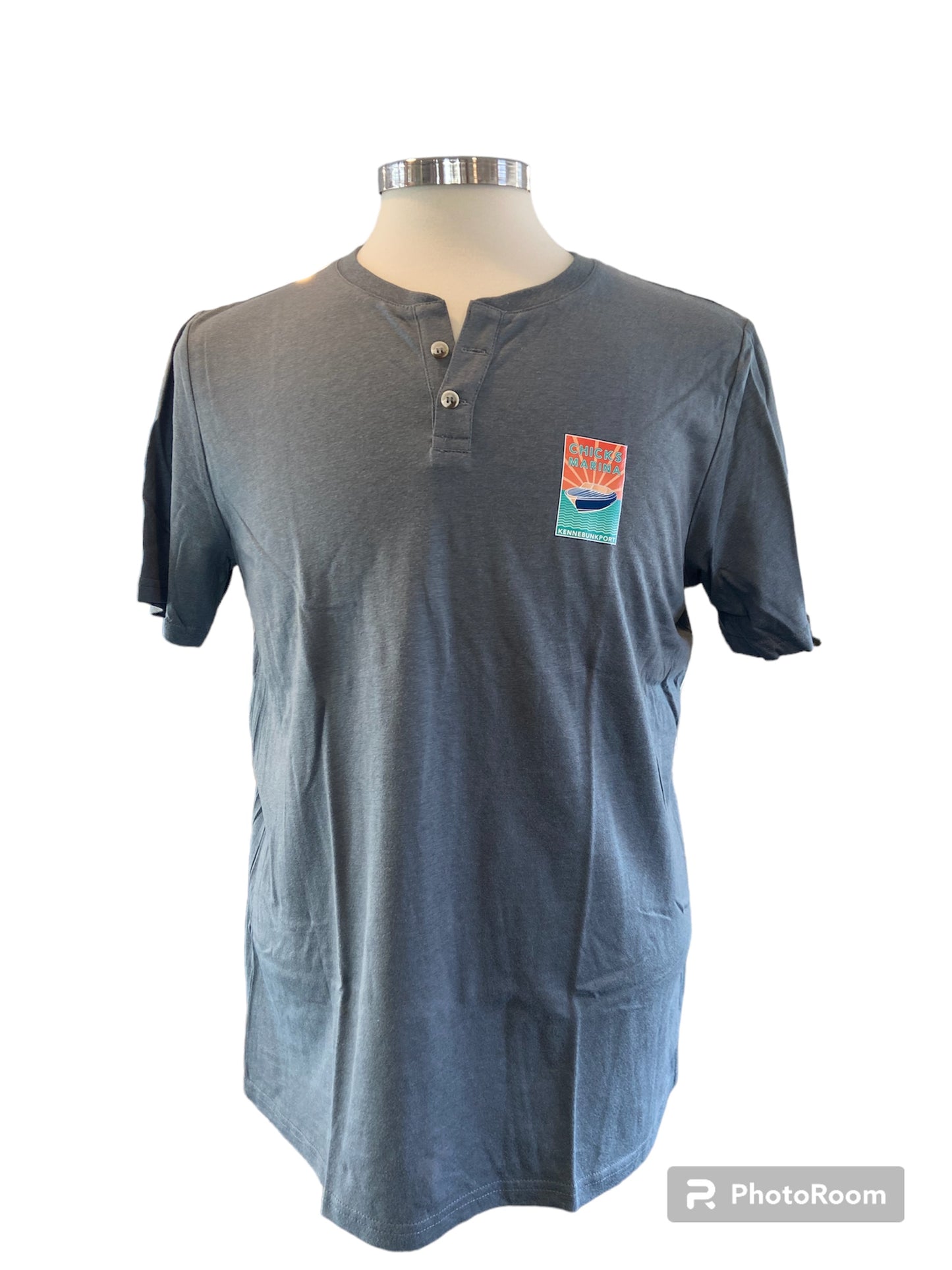 Chicks Marina Men's Gray Bamboo Henley