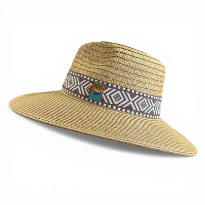Women's Florentino Paper Braid Safari Hat – 3¾" Brim with Guatemalan Band