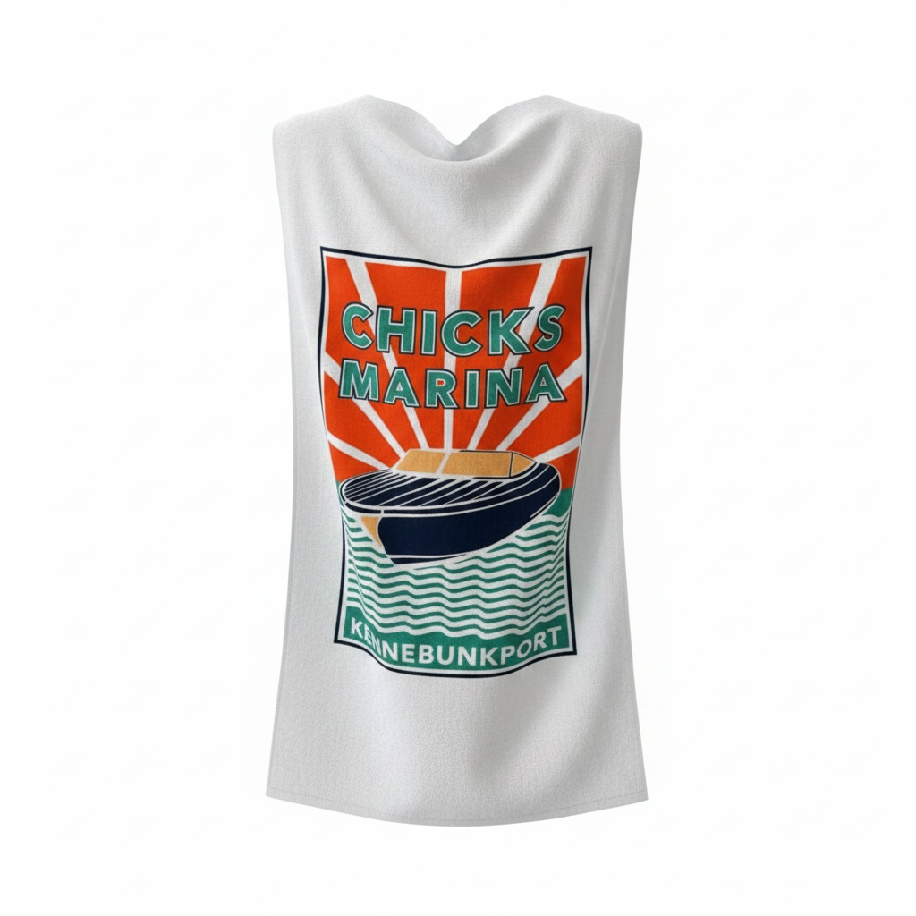 Chicks Marina Beach Towel – 35" x 70" Heavyweight Cotton Terry Velour