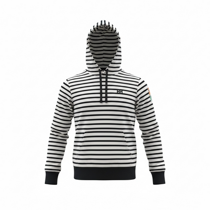 Women's Striped Cotton Logo Hoodie