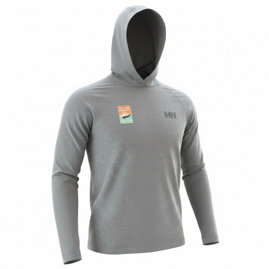 Men's Tyri Knit Hoodie – Stretch Mélange Fleece with Fitted Hood