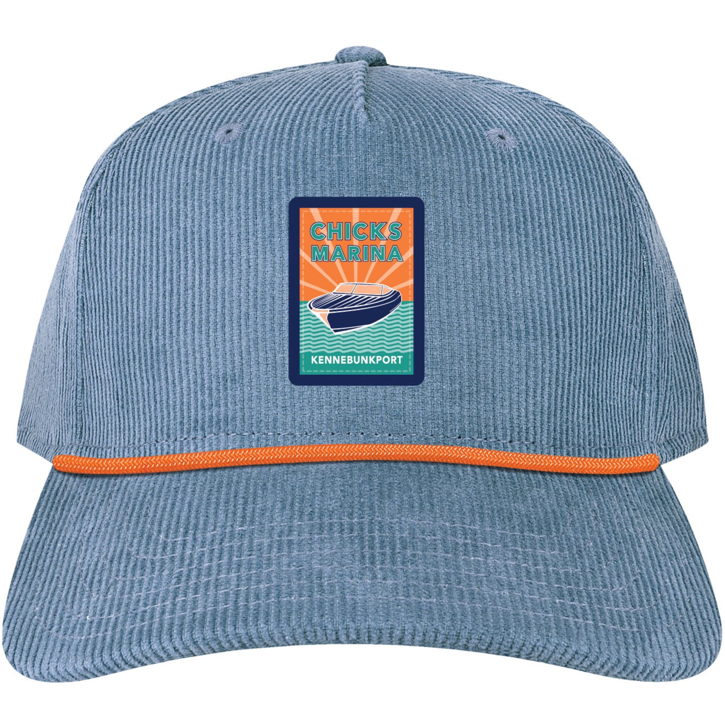 Roadie Corduroy 5-Panel Snapback Hat with Woven Logo Patch