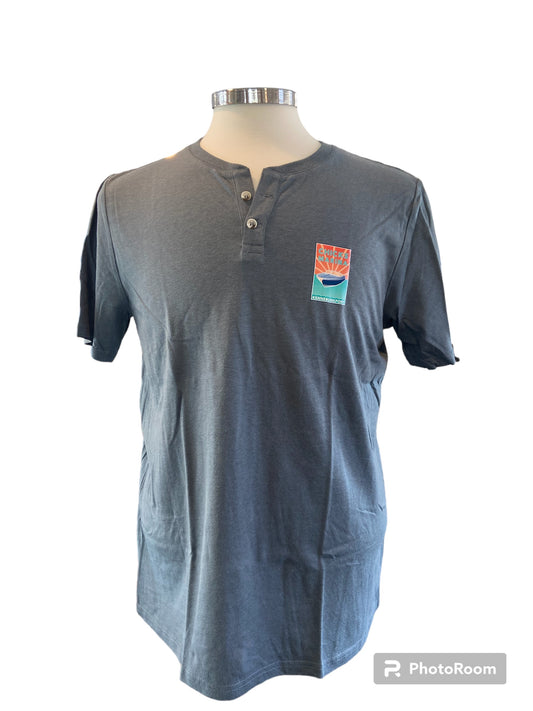 Chicks Marina Men's Gray Bamboo Henley