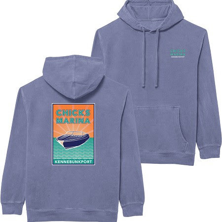 Chicks Marina Pigment Dyed Hooded Sweatshirt
